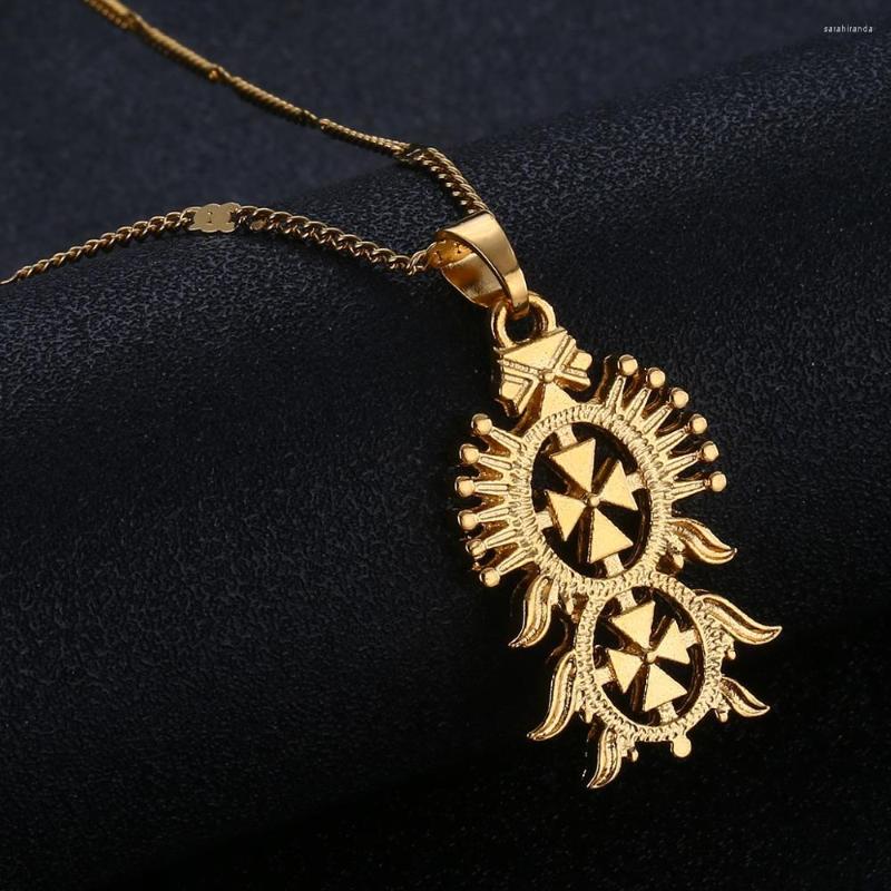 Pendant Necklaces Ethiopian Gold Color Trendy Cross For Women Men Eritrea Chain Jewelry
Pendant Necklaces Ethiopian Gold Color Trendy Cross For Women Men Eritrea Chain Jewelry
