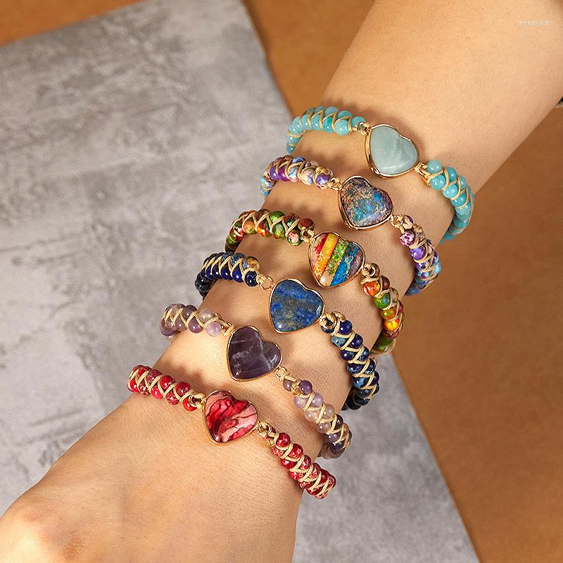 Strand Vintage Boho Natural Stone Love Heart Charms Handwoven Rope Adjustable Beads Yoga Bracelet For Women Men Wristband Jewelry Gift
Strand Vintage Boho Natural Stone Love Heart Charms Handwoven Rope Adjustable Beads Yoga Bracelet For Women Men Wristband Jewelry Gift