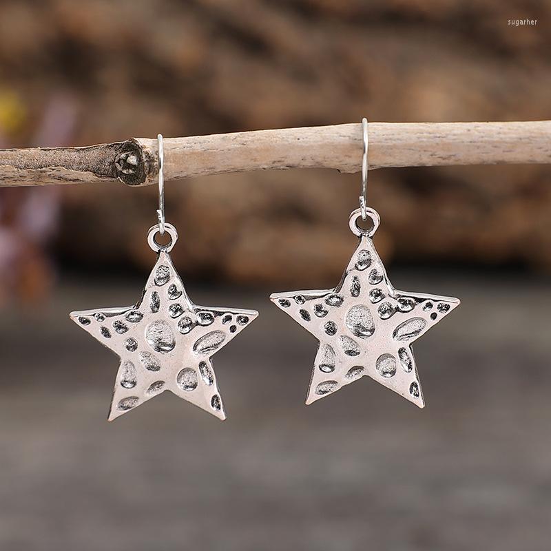 Dangle Earrings Simplicity Vintage Pentagram For Women Gypsy Silver Color Metal Tribal Jewelry Statement Gift
Dangle Earrings Simplicity Vintage Pentagram For Women Gypsy Silver Color Metal Tribal Jewelry Statement Gift