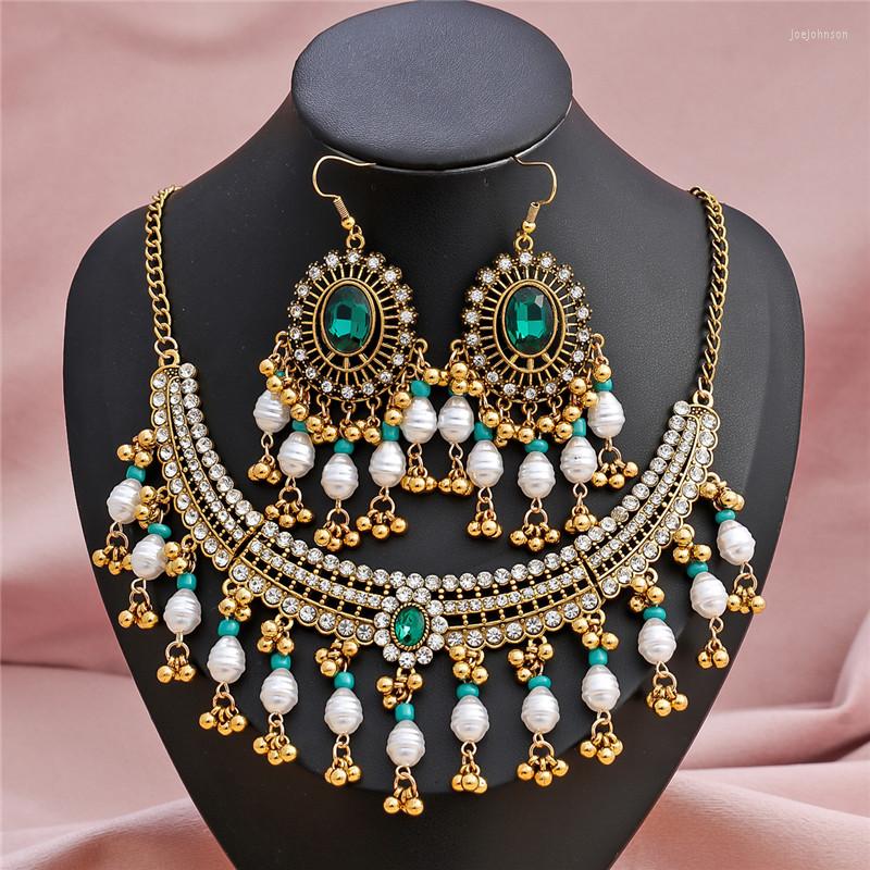 Necklace Earrings Set ZOSHI Vintage Jewelry For Women Antique Gold Plated Crystal Ethnic Bridal Wedding Sets, Picture shown
Necklace Earrings Set ZOSHI Vintage Jewelry For Women Antique Gold Plated Crystal Ethnic Bridal Wedding Sets, Picture shown