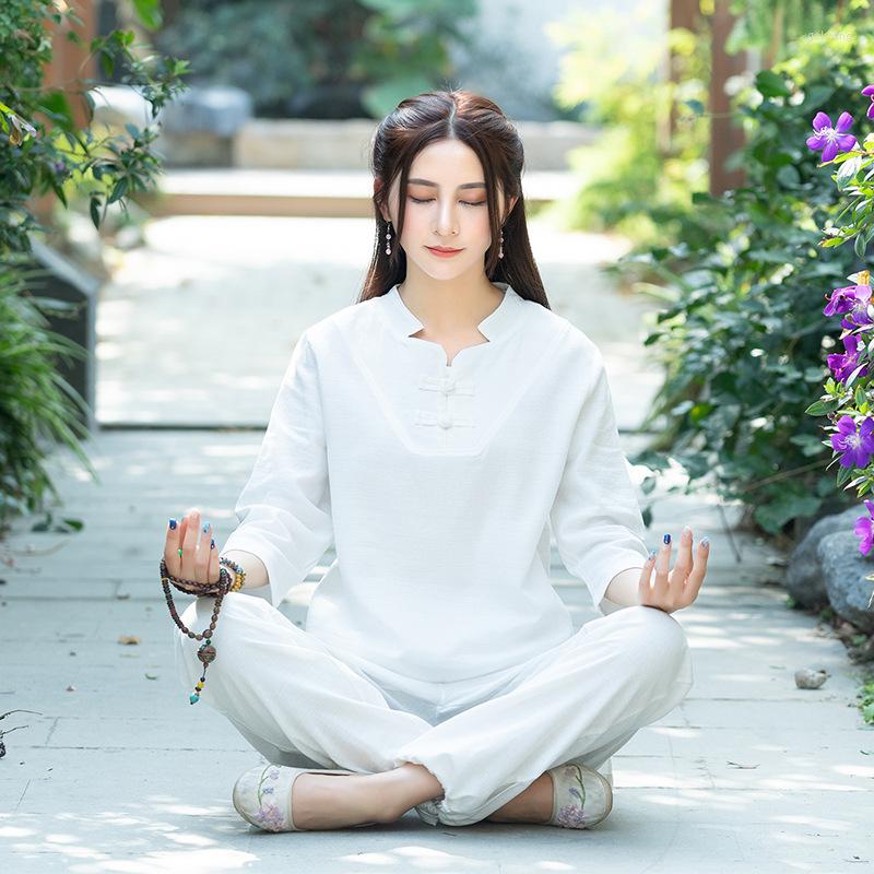 Ethnic Clothing Women's 2023 Chinese Nation Style Vintage Solid Color Long Sleeve Sets Fashion Thin Soft Yoga Tai Chi Clothes
Ethnic Clothing Women's 2023 Chinese Nation Style Vintage Solid Color Long Sleeve Sets Fashion Thin Soft Yoga Tai Chi Clothes