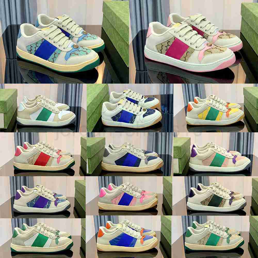 Italy Dirty Leather Shoe Green Red Stripe Luxurys Designers Canvas Ace Casual Shoes Classic Butter Distressed Screener Sneakers 5.0
Italy Dirty Leather Shoe Green Red Stripe Luxurys Designers Canvas Ace Casual Shoes Classic Butter Distressed Screener Sneakers 5.0