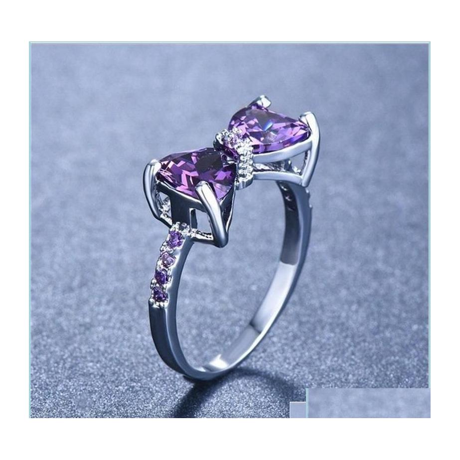 Band Rings Sier Color Purple Bow Ring For Women Cute Cubic Zirconia Fashion Jewelry Gift C3 Drop Delivery 2021 Dhseller2010 Dhmqx
Band Rings Sier Color Purple Bow Ring For Women Cute Cubic Zirconia Fashion Jewelry Gift C3 Drop Delivery 2021 Dhseller2010 Dhmqx
