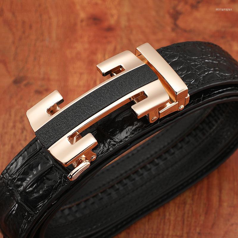 Belts Men Belt Fashion Leather Crocodile Pattern Automatic Buckle H Men's And Frosted 3.5cm, Black
Belts Men Belt Fashion Leather Crocodile Pattern Automatic Buckle H Men's And Frosted 3.5cm, Black