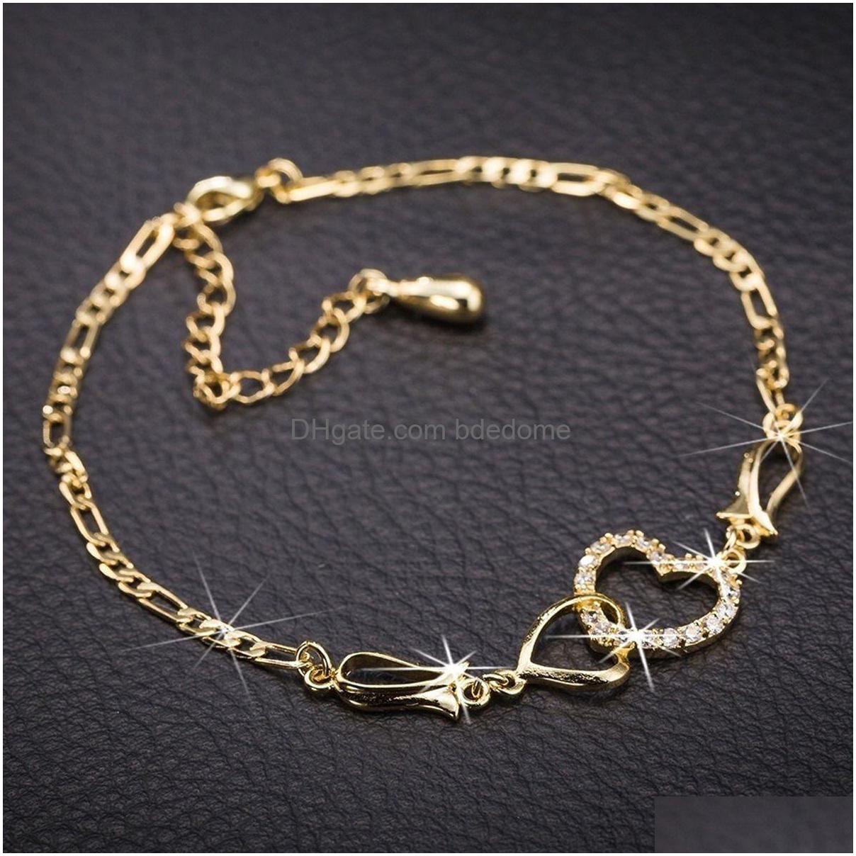Anklets Fashion Double Heart Ankle Women Love Bracelet Crystal Beach Leg Chain Gift 25Cm9 78 Long 230426 Drop Delivery Jewelr Dh01Z
Anklets Fashion Double Heart Ankle Women Love Bracelet Crystal Beach Leg Chain Gift 25Cm9 78 Long 230426 Drop Delivery Jewelr Dh01Z