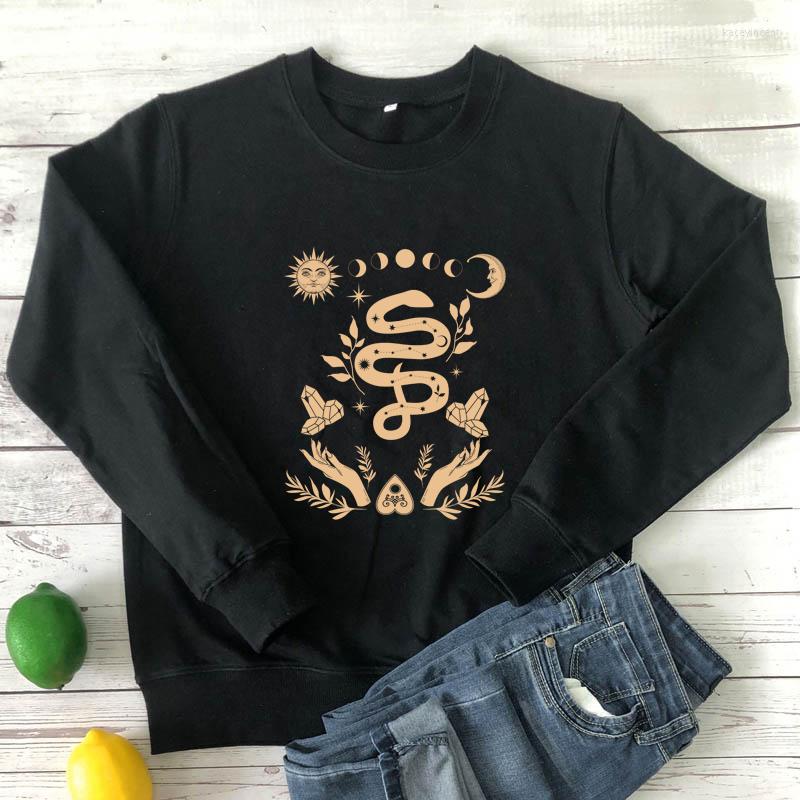 Women's Hoodies Celestial Witchy Snake Sweatshirt Aesthetic Women Long Sleeve Jumper Witch Magic Pullovers, White-black text
Women's Hoodies Celestial Witchy Snake Sweatshirt Aesthetic Women Long Sleeve Jumper Witch Magic Pullovers, White-black text