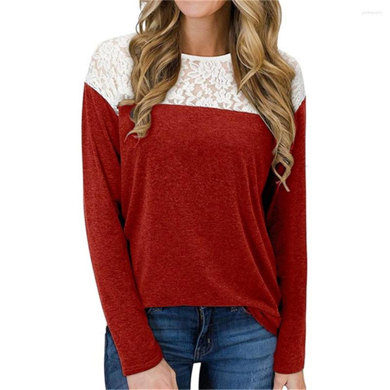 Women' T Shirts Autumn Lace Stitching Long Sleeve Tops Solid Color Loose T-Shirt Ladies Fashion Casual Street Clothing Femmes, Black
Women' T Shirts Autumn Lace Stitching Long Sleeve Tops Solid Color Loose T-Shirt Ladies Fashion Casual Street Clothing Femmes, Black