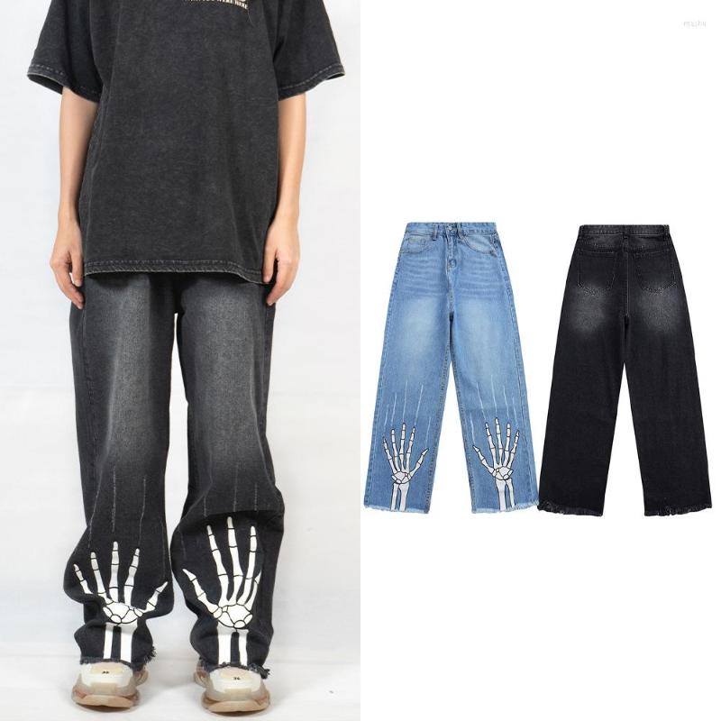 Men's Jeans Retro Skull Hand Printing Washed Pants For Men Women Y2K Straight Casual Oversize Loose Denim Trousers Streetwear Blue, Black
Men's Jeans Retro Skull Hand Printing Washed Pants For Men Women Y2K Straight Casual Oversize Loose Denim Trousers Streetwear Blue, Black