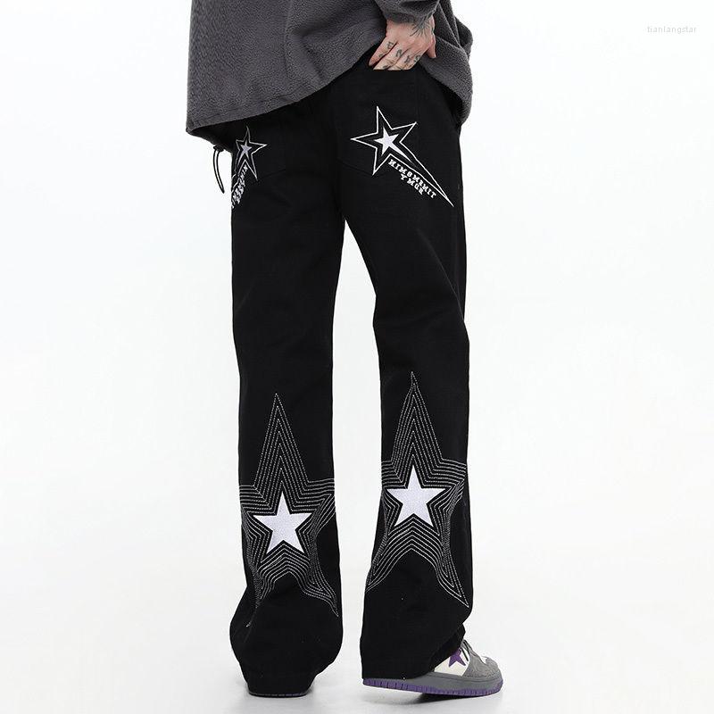 Men' Jeans Streetwear Y2k Baggy Pants Men Star Denim Full-length Long Trousers Wide Leg Oversize 2023, White
Men' Jeans Streetwear Y2k Baggy Pants Men Star Denim Full-length Long Trousers Wide Leg Oversize 2023, White