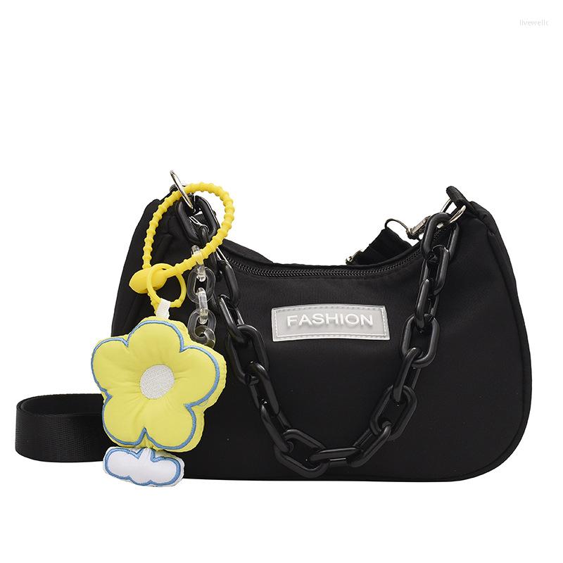 Evening Bags Shoulder Trend All-match Women Fashion Crossbody Bag Underarm Nylon Fabric Square Vacation Travel Storage, A3