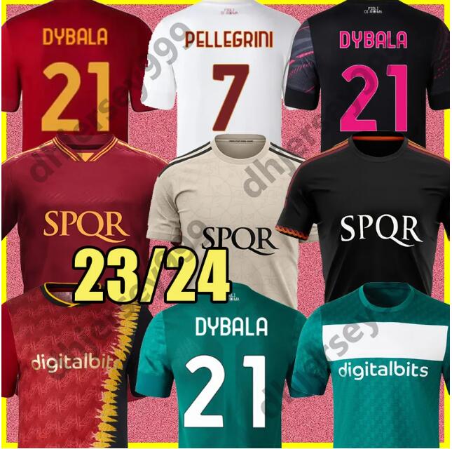 23 24 DYBALA romas Soccer jerseys maglia Pellegrini belotti CELIK Abraham 2023 2024 HOME 3rd jerseys MANCINI KUMBULLA men kids kit Football EL SHAARAWY Uniforms, 23 24 away patch 1
23 24 DYBALA romas Soccer jerseys maglia Pellegrini belotti CELIK Abraham 2023 2024 HOME 3rd jerseys MANCINI KUMBULLA men kids kit Football EL SHAARAWY Uniforms, 23 24 away patch 1
