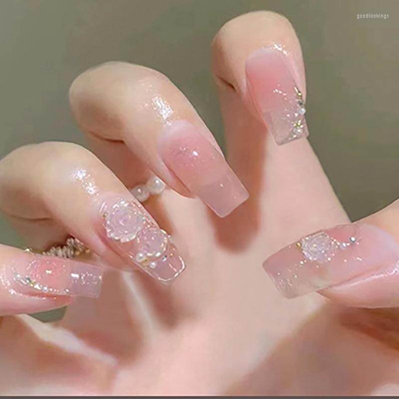 False Nails Manicure 3D Blush Smudged Pearl Products Reusable Adhesive Fake Nail Supplies Glue Press Things Full Cover Tips Art, D356
False Nails Manicure 3D Blush Smudged Pearl Products Reusable Adhesive Fake Nail Supplies Glue Press Things Full Cover Tips Art, D356