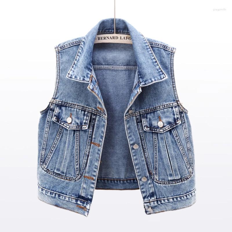 Women' Vests 2023 Fashion Denim Women Spring Summer Short Sleeveless Jacket Casual Chaleco Single-Breasted Oversize Jean Waistcoat, Blue
Women' Vests 2023 Fashion Denim Women Spring Summer Short Sleeveless Jacket Casual Chaleco Single-Breasted Oversize Jean Waistcoat, Blue