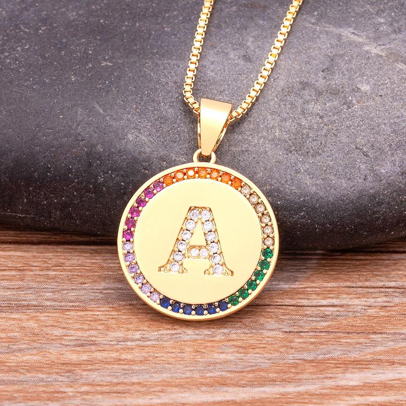 Chains Arrival Luxury A-Z Initial 26 Letters Pendant Charm Chain Necklaces Top Quality Zircon Rainbow Party Wedding Jewelry Gifts
Chains Arrival Luxury A-Z Initial 26 Letters Pendant Charm Chain Necklaces Top Quality Zircon Rainbow Party Wedding Jewelry Gifts