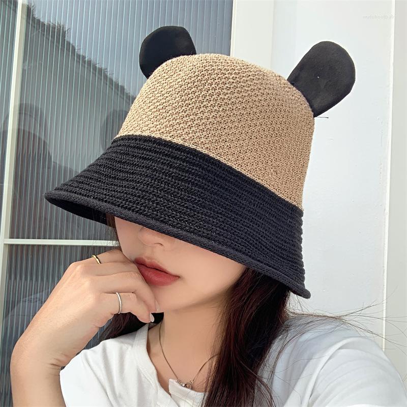 Berets Fashion Summer Cute Ears Bucket Hats For Women Foldable Basin Fisherman Caps Breathable Beach Sunscreen Sun Hat Girls, Brown
Berets Fashion Summer Cute Ears Bucket Hats For Women Foldable Basin Fisherman Caps Breathable Beach Sunscreen Sun Hat Girls, Brown
