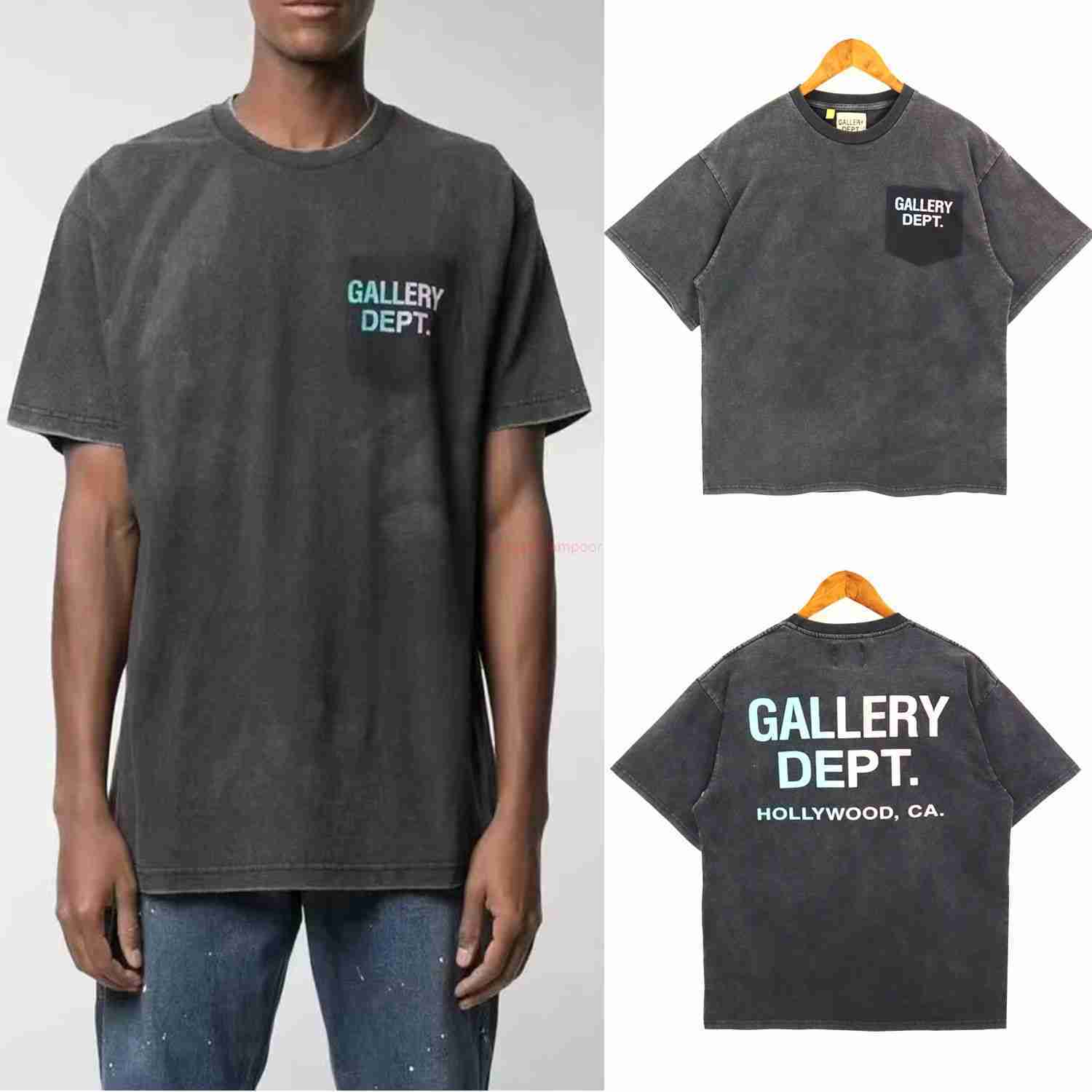 Designer Fashion Clothing Tees Tshirt Galleryes Depts Spring/summer New Wash Gradient Letter Printing Loose American Washed Old Short Sleeves Luxury Casual Tops, Black
Designer Fashion Clothing Tees Tshirt Galleryes Depts Spring/summer New Wash Gradient Letter Printing Loose American Washed Old Short Sleeves Luxury Casual Tops, Black