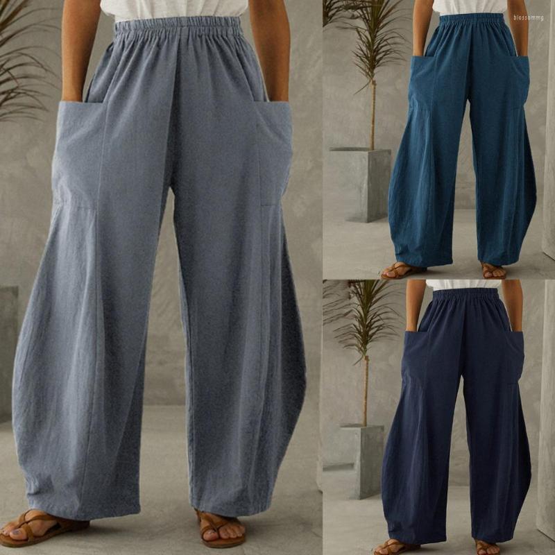 Women's Pants Women Wide Leg Large Pockets High Quality 2023 Elastic Waistband Solid Color Loose Slacks Trousers For Sports, Blue
Women's Pants Women Wide Leg Large Pockets High Quality 2023 Elastic Waistband Solid Color Loose Slacks Trousers For Sports, Blue