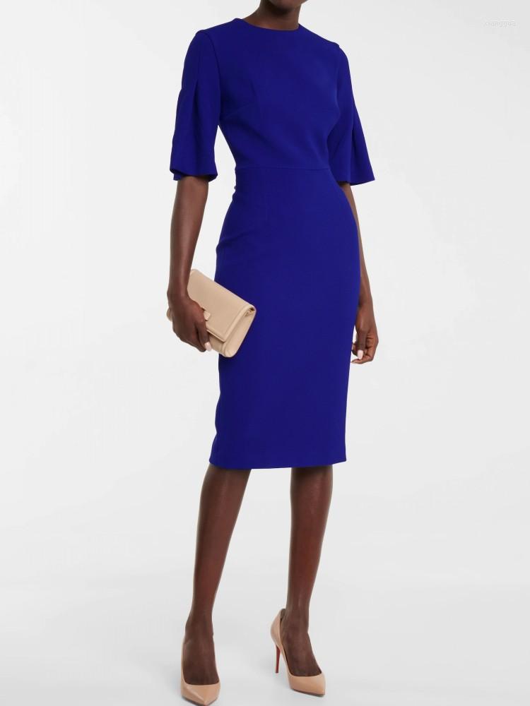 Party Dresses Elegant Half Sleeve Slim Package Hip Pencil Dress Royal Blue One-step Back Zipper Spring And Autumn For Women
Party Dresses Elegant Half Sleeve Slim Package Hip Pencil Dress Royal Blue One-step Back Zipper Spring And Autumn For Women