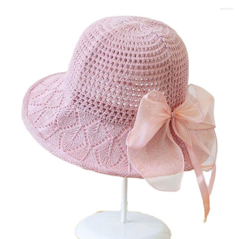 Berets Classic Style Versatile Bow Solid Color Knit Hollow Fisherman Hat Woman's Big Brim Sunshade
Berets Classic Style Versatile Bow Solid Color Knit Hollow Fisherman Hat Woman's Big Brim Sunshade
