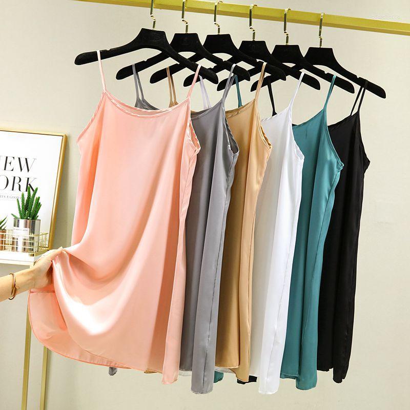 Women's Sleepwear Satin Silk Base Drawstring Dress Women's Nightdress Sleeveless Nightwear Loose Sexy Nightgown Large Size Slim Gown, Pink
Women's Sleepwear Satin Silk Base Drawstring Dress Women's Nightdress Sleeveless Nightwear Loose Sexy Nightgown Large Size Slim Gown, Pink