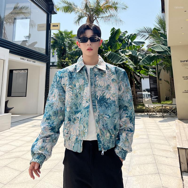 Men's Jackets Men Floral Printed Jacket Vintage Slim Fit Jacquard Bomber Coat Mens High Quality Casual Techwear M37, Blue
Men's Jackets Men Floral Printed Jacket Vintage Slim Fit Jacquard Bomber Coat Mens High Quality Casual Techwear M37, Blue