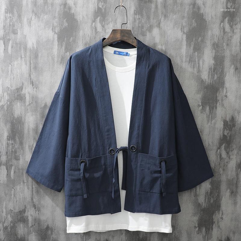 Ethnic Clothing Japanese Kimono Man Cardigan Traditional Linen Shirts Men Basic Solid Color Samurai Costume Male Streetwear Yukata Haori
Ethnic Clothing Japanese Kimono Man Cardigan Traditional Linen Shirts Men Basic Solid Color Samurai Costume Male Streetwear Yukata Haori
