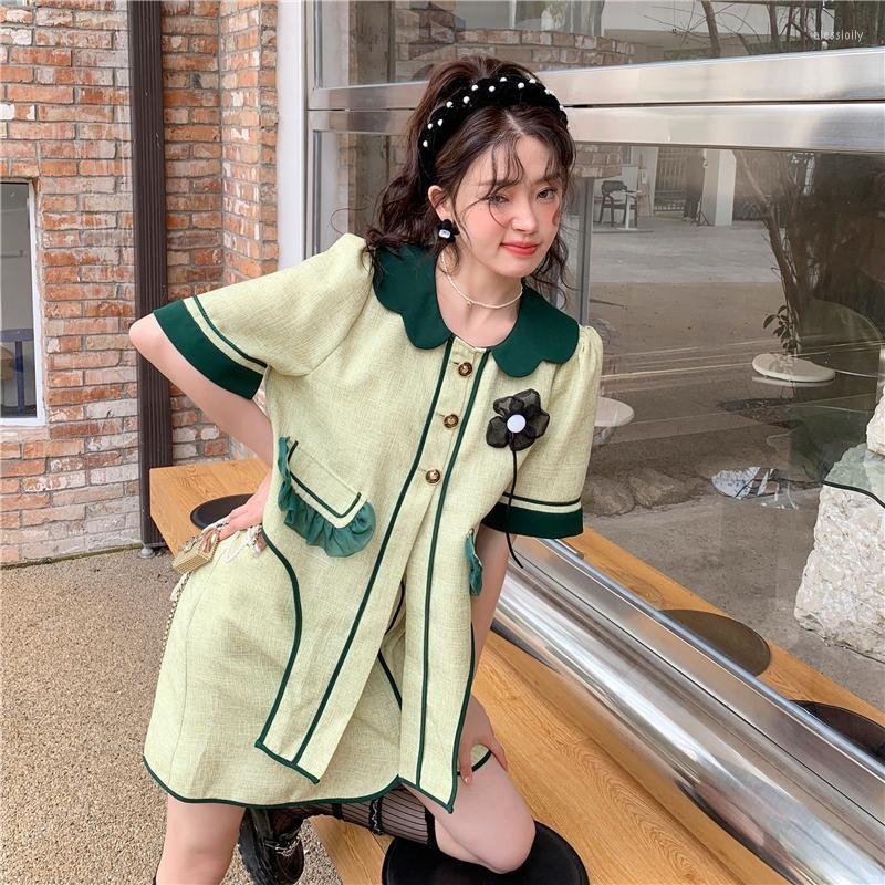 Women's Jackets Two Piece Sets Summer Vintage French Ruffled Flower Collar Bubble Sleeve Shirt High Waist Half A-line Mini Skirt Jacket
Women's Jackets Two Piece Sets Summer Vintage French Ruffled Flower Collar Bubble Sleeve Shirt High Waist Half A-line Mini Skirt Jacket