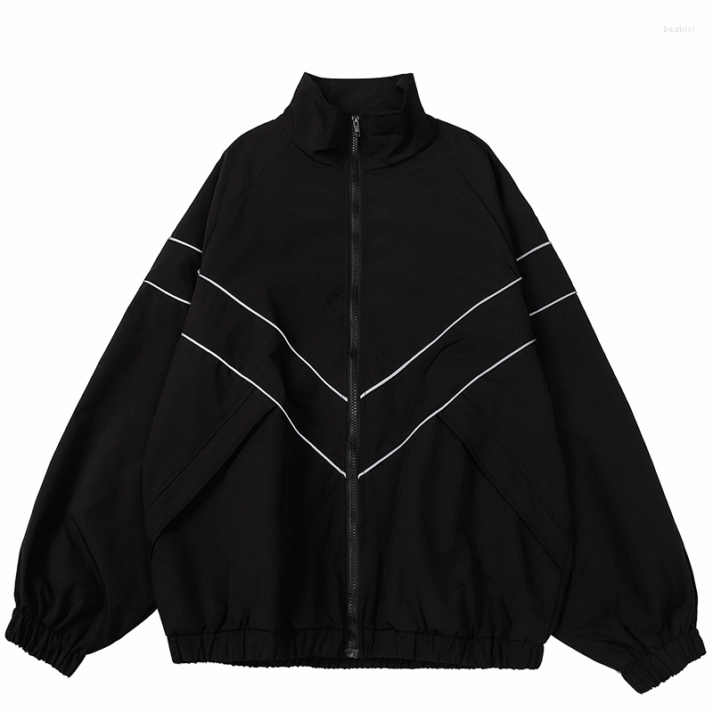 Men's Jackets 2023 Men Hip Hop Streetwear Reflective Striped Jacket Coat Zipper Up Windbreaker Harajuku Thin Sports Black Blue, A2772452 blue
Men's Jackets 2023 Men Hip Hop Streetwear Reflective Striped Jacket Coat Zipper Up Windbreaker Harajuku Thin Sports Black Blue, A2772452 blue