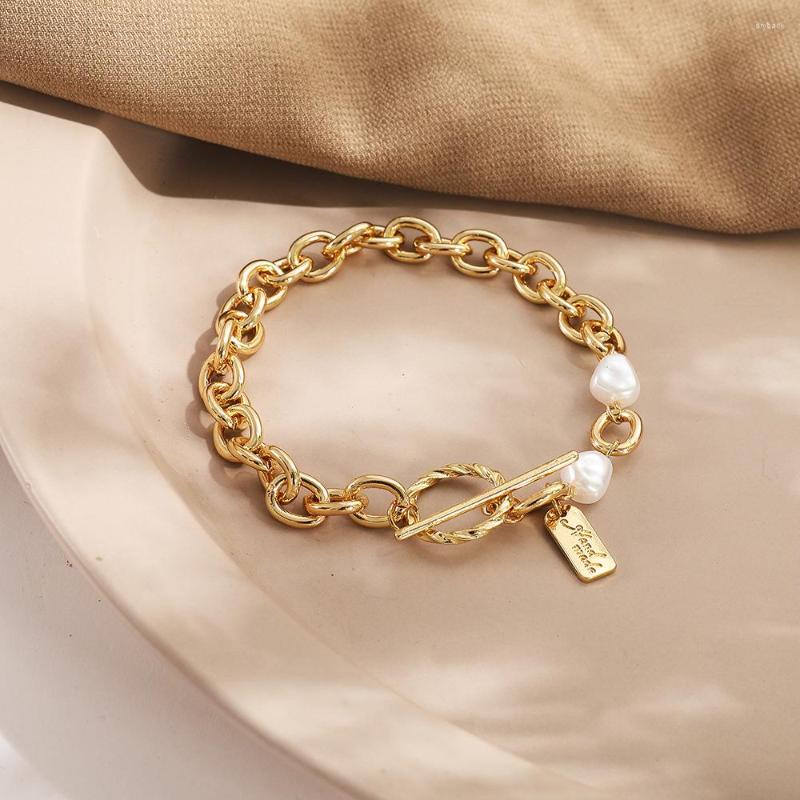 Link Bracelets Punk Hip Hop Thick Chain OT Buckle For Women Girl Simulated Pearls Beach Party Jewelry Gift 2023
Link Bracelets Punk Hip Hop Thick Chain OT Buckle For Women Girl Simulated Pearls Beach Party Jewelry Gift 2023