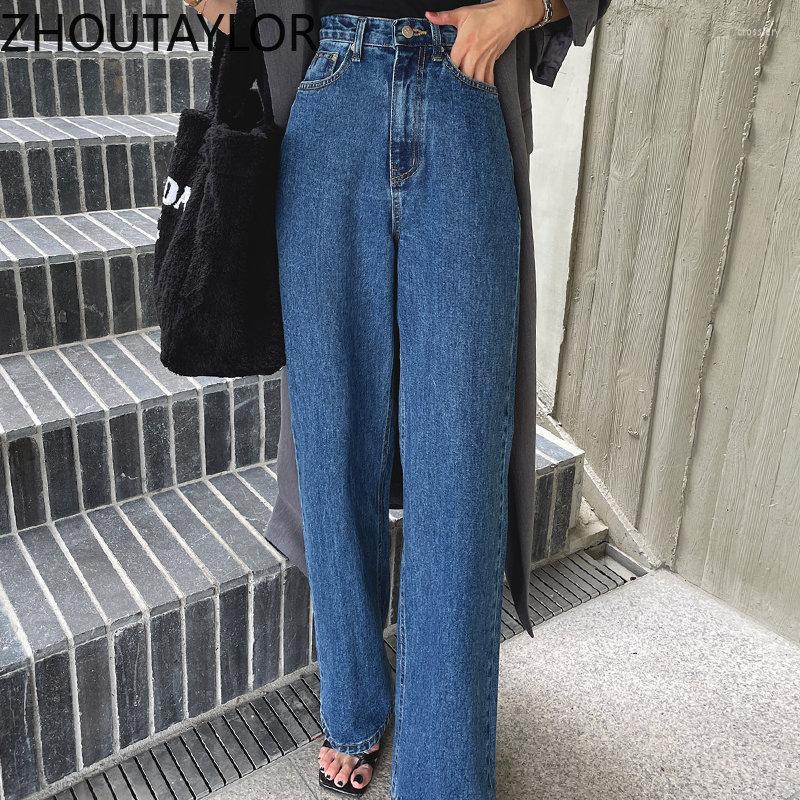 Women' Jeans ZHOUTAYLOR Woman French Style Office Lady Zippers High Waisted Wide Leg Pants Femme Spring Fashion Trousers Female, Blue
Women' Jeans ZHOUTAYLOR Woman French Style Office Lady Zippers High Waisted Wide Leg Pants Femme Spring Fashion Trousers Female, Blue