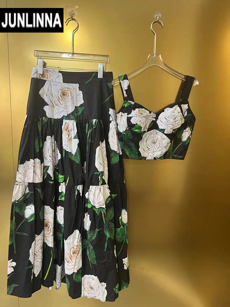 Two Piece Dress JUNLINNA Fashion Printing Set Summer Women Beach Vacation Short CamisoleHalf Skirt Suit 100% Cotton 230512, Green
Two Piece Dress JUNLINNA Fashion Printing Set Summer Women Beach Vacation Short CamisoleHalf Skirt Suit 100% Cotton 230512, Green