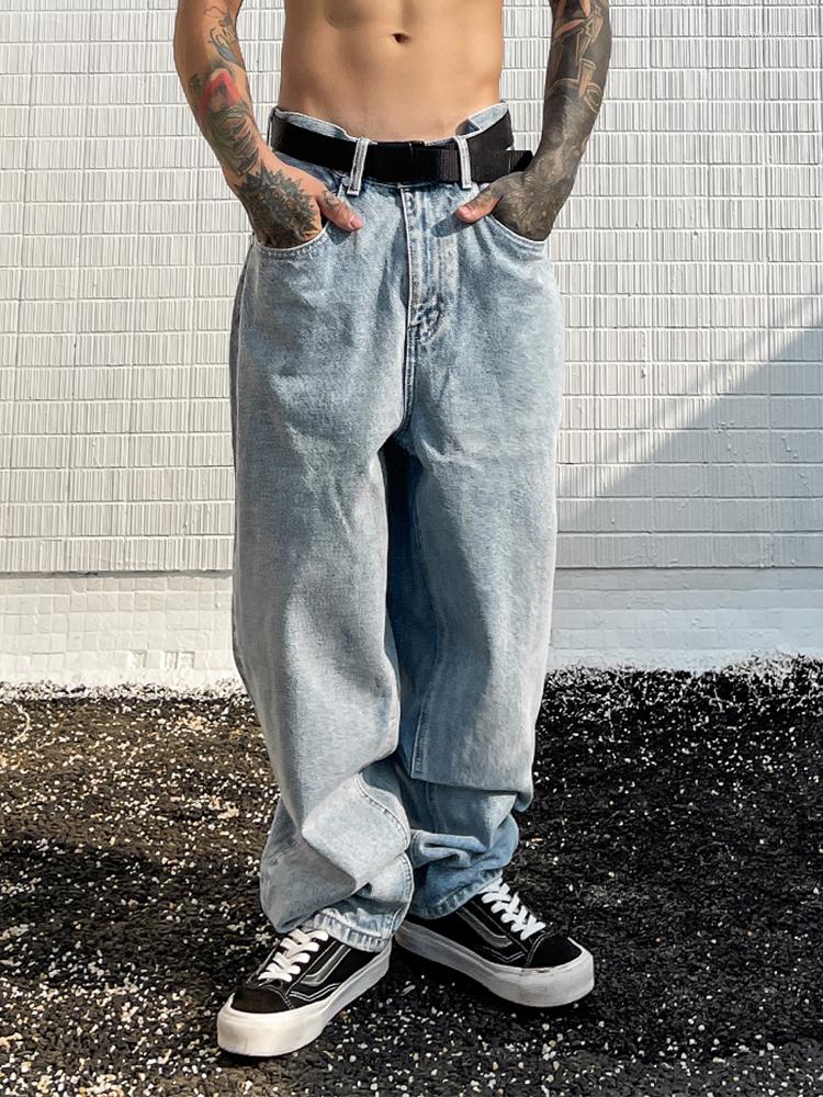 Men's Jeans Solid Color Zipper Vintage Baggy For Men Y2k Wide Leg Loose Pants Fashion Comfy Casual Trousers Streetwear, Blue
Men's Jeans Solid Color Zipper Vintage Baggy For Men Y2k Wide Leg Loose Pants Fashion Comfy Casual Trousers Streetwear, Blue