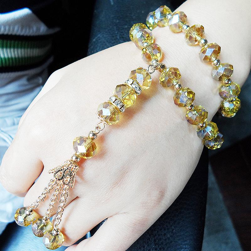 Strand Eligious Champagne Crystal Tasbih Prayer Beads Muslim Bracelet Jewelry Eid Al Adha Haji Festival Gift
Strand Eligious Champagne Crystal Tasbih Prayer Beads Muslim Bracelet Jewelry Eid Al Adha Haji Festival Gift