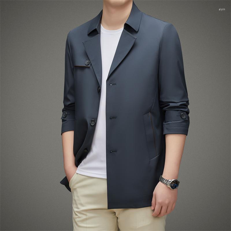 Men's Trench Coats Top Grade Men Business Casual Classic Single Breasted 2023 Spring And Autumn Luxury Khaki Fashion, Navy blue
Men's Trench Coats Top Grade Men Business Casual Classic Single Breasted 2023 Spring And Autumn Luxury Khaki Fashion, Navy blue