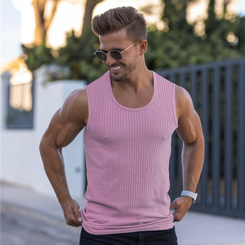 Men's Tank Tops 2023 mens stripe tank tops shirt gym fitness vest sleeveless male casual bodybuilding sports man Workout clothes clothing 230512, Pink
Men's Tank Tops 2023 mens stripe tank tops shirt gym fitness vest sleeveless male casual bodybuilding sports man Workout clothes clothing 230512, Pink
