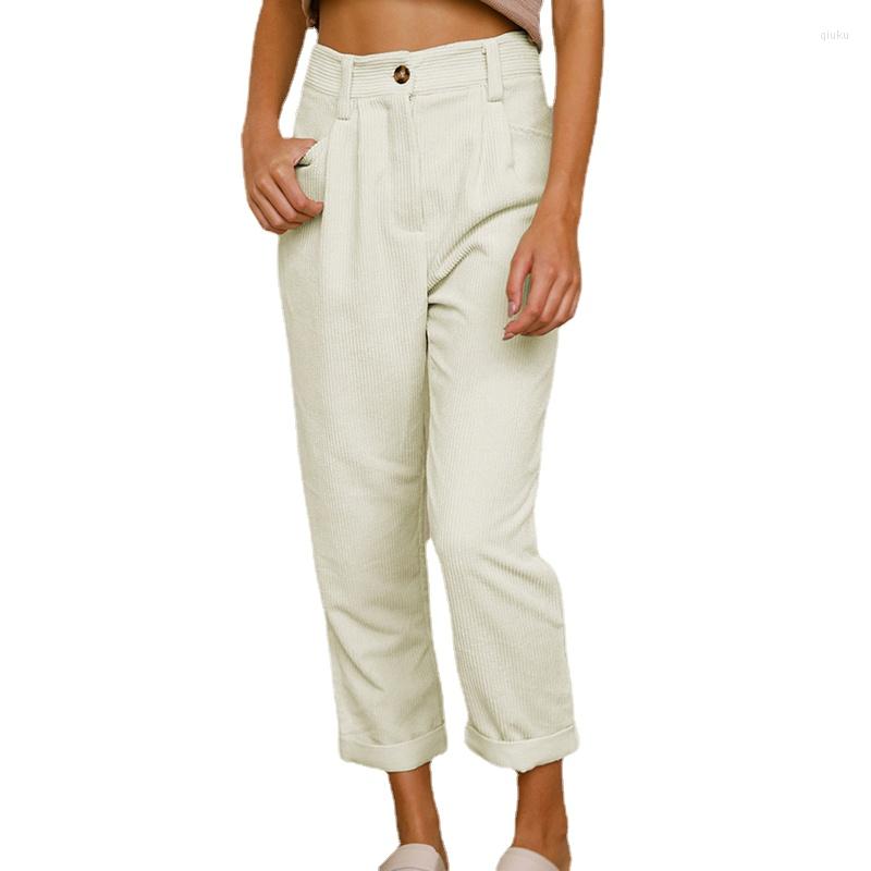 Women' Pants Fashion Elastic High Waist Corduroy Autumn Pocket Wide Leg Women Casual Straight Loose Button Trousers Joggers 23355, Black
Women' Pants Fashion Elastic High Waist Corduroy Autumn Pocket Wide Leg Women Casual Straight Loose Button Trousers Joggers 23355, Black