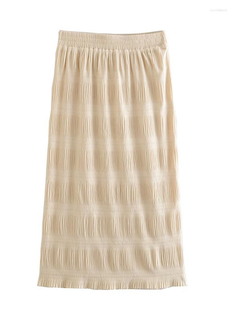 Skirts Stretch Elasticated Waist Halterneck Skirt Vertical Striped Pleated A That Can Be Worn With T-Shirt, Beige
Skirts Stretch Elasticated Waist Halterneck Skirt Vertical Striped Pleated A That Can Be Worn With T-Shirt, Beige