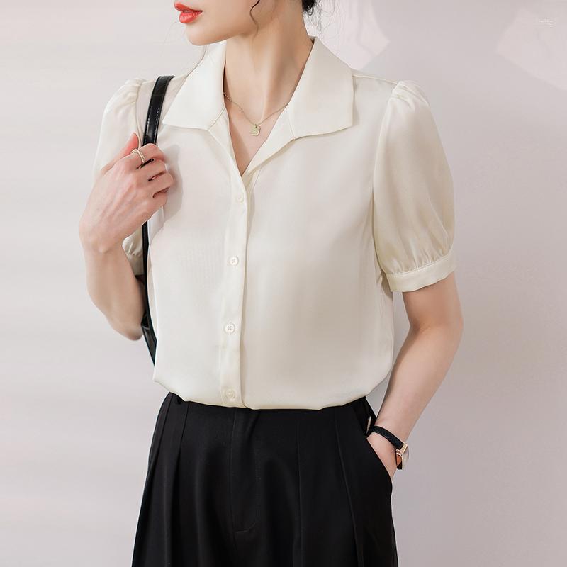 Women' Blouses Solid Color Office Lady Chiffon Shirts Bottoming Spring Summer Short Sleeve Womans Blouse Elegant Tops Blusa Mujer, Blue
Women' Blouses Solid Color Office Lady Chiffon Shirts Bottoming Spring Summer Short Sleeve Womans Blouse Elegant Tops Blusa Mujer, Blue