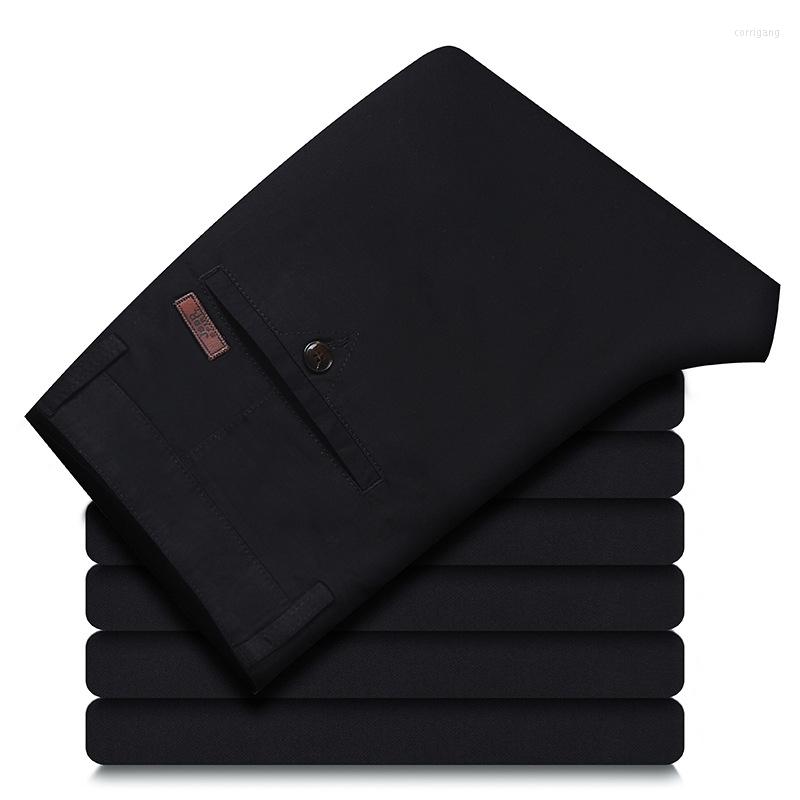 Men's Pants Mens Cotton Casual Stretch Male Trousers Man Long Straight High Quality 4 Color Plus Size Pant Suit 42 44 46, Black
Men's Pants Mens Cotton Casual Stretch Male Trousers Man Long Straight High Quality 4 Color Plus Size Pant Suit 42 44 46, Black