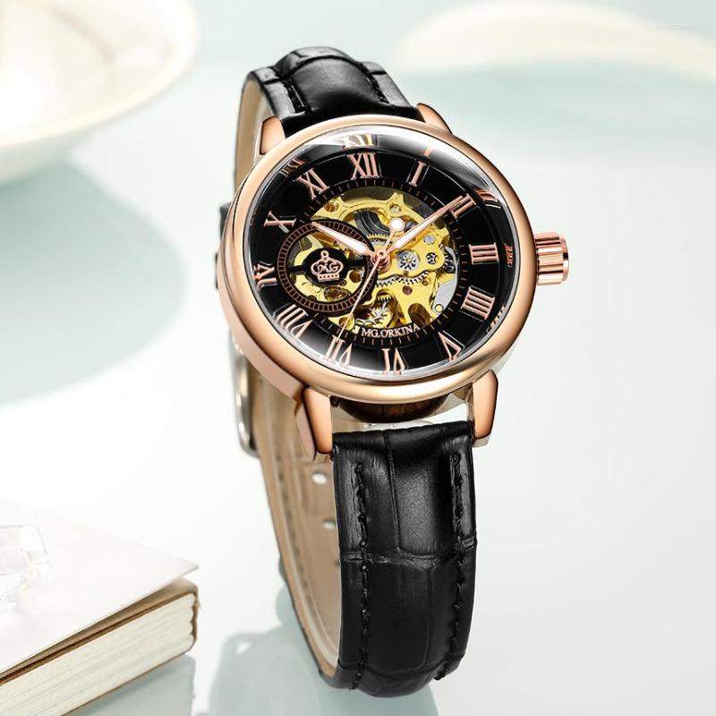 Wristwatches Automatic Ladies Wrist Watch Fashion Luxury Rose Golden Skeleton Roman Numeral Mechanical Leather Strap Wristwatch For Women, 090 rose m
Wristwatches Automatic Ladies Wrist Watch Fashion Luxury Rose Golden Skeleton Roman Numeral Mechanical Leather Strap Wristwatch For Women, 090 rose m