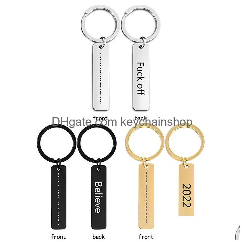 Key Rings 2022 10 Styles Keychain Morse Code Lettering Chain Party Favor Stainless Steel Mtistyle Keyrings Bag Pendant Drop Delivery Dhvzx
Key Rings 2022 10 Styles Keychain Morse Code Lettering Chain Party Favor Stainless Steel Mtistyle Keyrings Bag Pendant Drop Delivery Dhvzx
