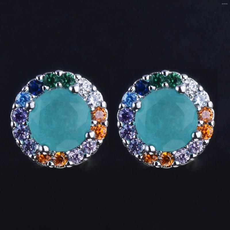Stud Earrings Fashion Colorful Zircon With 925 Stamp Classic 50 Points Round Bag Paraiba Boho Party Gift
Stud Earrings Fashion Colorful Zircon With 925 Stamp Classic 50 Points Round Bag Paraiba Boho Party Gift