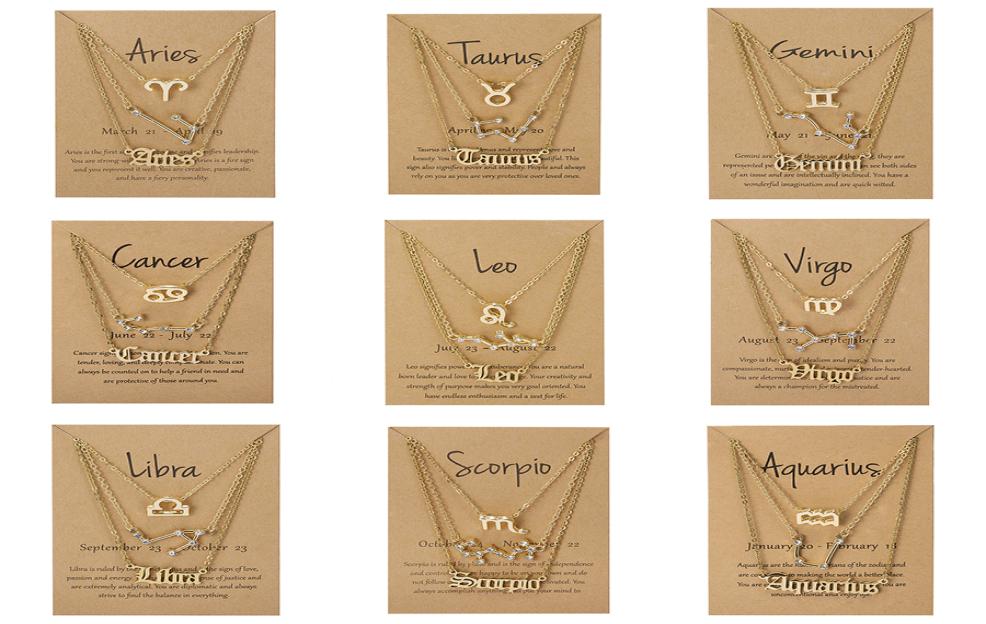 3Pcsset 12 Zodiac Sign Necklace For Women Constellation Pendant Chain Choker Birthday Jewelry With Cardboard Card3760116
3Pcsset 12 Zodiac Sign Necklace For Women Constellation Pendant Chain Choker Birthday Jewelry With Cardboard Card3760116