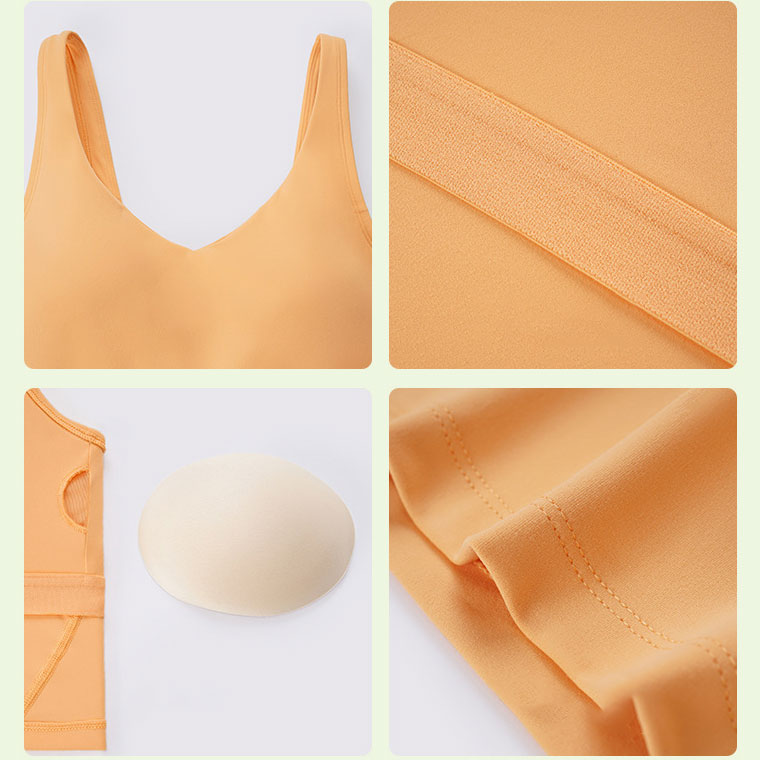 2054 U Back Women Yoga Tank Tops Soft Fabric Shockproof Sports Bra Shirts Fiess Vest Top Sexy Underwear Solid Color Gym Clothes with Removable Cups