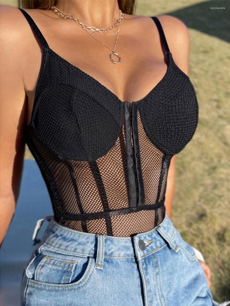 Women' Tanks Women Summer Slim Camisole Bodysuits Casual See-through Mesh Sleeveless T-shirt Jumpsuits Clubwear Streetwear, Black
Women' Tanks Women Summer Slim Camisole Bodysuits Casual See-through Mesh Sleeveless T-shirt Jumpsuits Clubwear Streetwear, Black