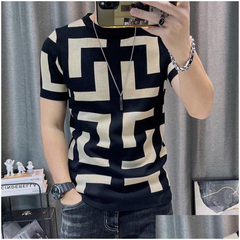 Men'S T-Shirts Mens Tshirts Mticolor Short Sleeve Knitting Tshirt Men Slim Streetwear Contrast T Shirt Tee Homme Social Club Outfits Dhhrs
Men'S T-Shirts Mens Tshirts Mticolor Short Sleeve Knitting Tshirt Men Slim Streetwear Contrast T Shirt Tee Homme Social Club Outfits Dhhrs