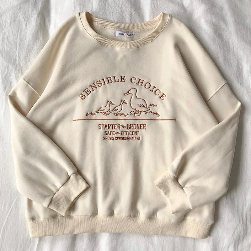 Women's Hoodies & Sweatshirts Mooirue Duckling Embroidery Women Sweatshirt Loose Harajuku Oversize Pullovers For Autumn Big Size, Black
Women's Hoodies & Sweatshirts Mooirue Duckling Embroidery Women Sweatshirt Loose Harajuku Oversize Pullovers For Autumn Big Size, Black