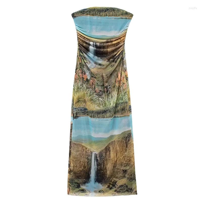 Casual Dresses MosiMoll Strapless Midi Dress Print Cool Date Night 2023 Trendy Sexy Natural Landscape Mesh
Casual Dresses MosiMoll Strapless Midi Dress Print Cool Date Night 2023 Trendy Sexy Natural Landscape Mesh