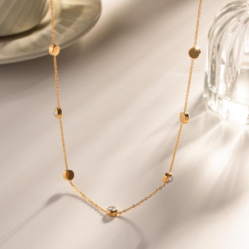 Necklace Earrings Set Stylish Simple Inlaid Round Zircon Bracelet For Women Stainless Steel Plated 18K Gold Watertight Jewelry, Picture shown
Necklace Earrings Set Stylish Simple Inlaid Round Zircon Bracelet For Women Stainless Steel Plated 18K Gold Watertight Jewelry, Picture shown
