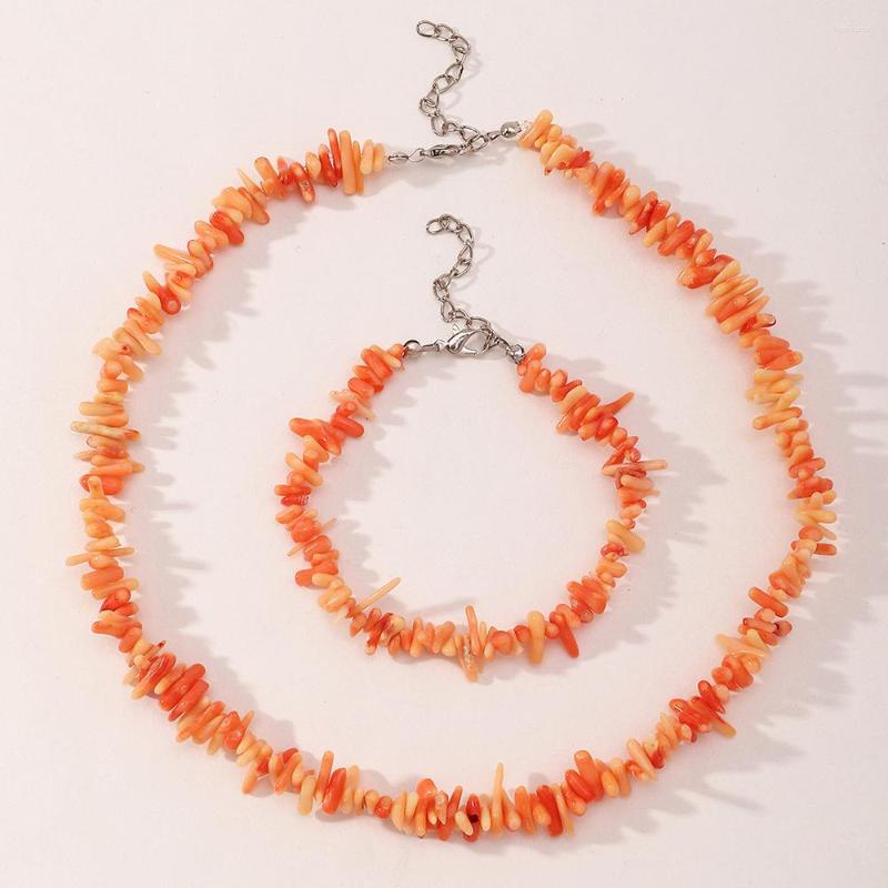 Necklace Earrings Set Arrival Boho Geometric Necklace/Bracelet Womens Bohemia Broken Shells Orange Rock Jewelry For Girls, Picture shown
Necklace Earrings Set Arrival Boho Geometric Necklace/Bracelet Womens Bohemia Broken Shells Orange Rock Jewelry For Girls, Picture shown
